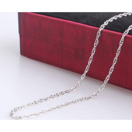 1mm width circle O word chains length 50cm 316L Stainless steel Necklace for men women jewelry wholesale