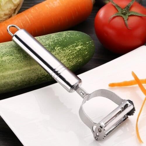 1pcs Creative Stainless Steel Peeler vegetable Fruit apple Potato Grater Double sided Fast Slicer Multifunction Kitchen Gadget