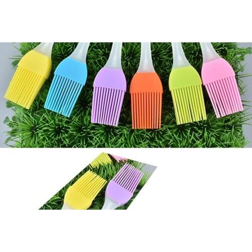 17cm Silicone Handle Baking Tray Pastry Butter Brush Barbecue Brush Basting Brushes Outdoor BBQ Cooking Tool Kitchen Accessories