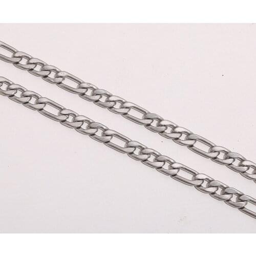 2 Meters Never Fade 3mm Width Curb Link Chain 316L Stainless Steel NK 1:1 Chain For DIY Handmade Necklace Bracelet Making Crafts
