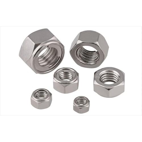 20pcs M3 M4 M5 M6 Stainless Steel Lock Nut Self Locking Hex Nuts Insert Jam Stop Nut