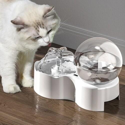 2021 New Cat Water Fountain Pet Dog Mute Drinking Bowl With Motion Sensor Automatic Circulating Water Dispenser Filters Feeder