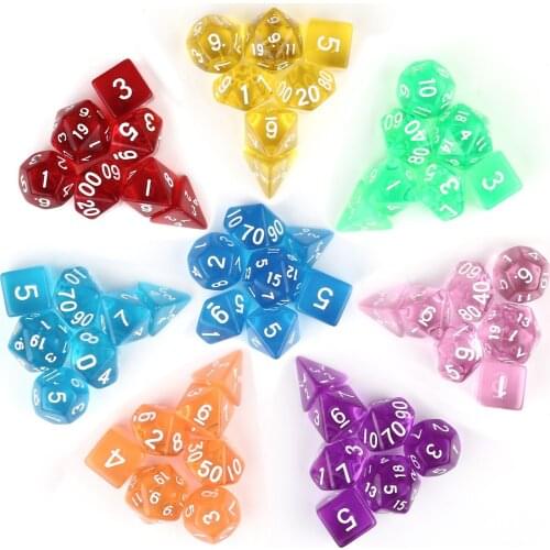 7Pcs/Set Polyhedral Games D4-D20 Multi Sides Dice Pop For Board Game