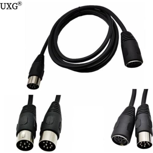 8 Pin Din Male To Male & Female Speaker Audio Cable Adapter For Surveillance Automotive Computers Television Precision 50cm-5m