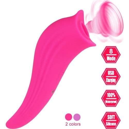 8 Speeds Nipple Tongue Sucker Vibrating Vagina Clitoris Stimulator Erotic Sex Masturbator Toys Sucking Vibrator for Women
