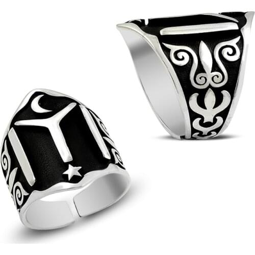 925 Silver Elegant Desing Kayi Rings for Men