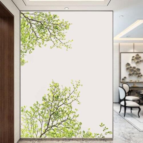 Large Green Leaf Tree Branch Wall Sticker DIY Modern Bedroom Decor Vinyl Decals Home Living Room Wall Decor Mural Removable