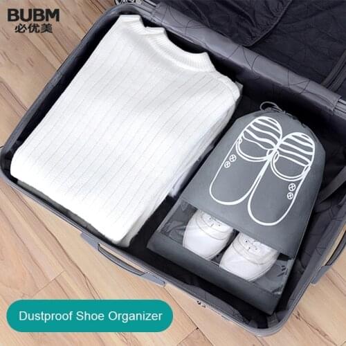 BUBM 6PCS Portable Travel Shoe Bags With Rope For Men and Women Large Water-resistant Shoes Pouch Packing Organizers