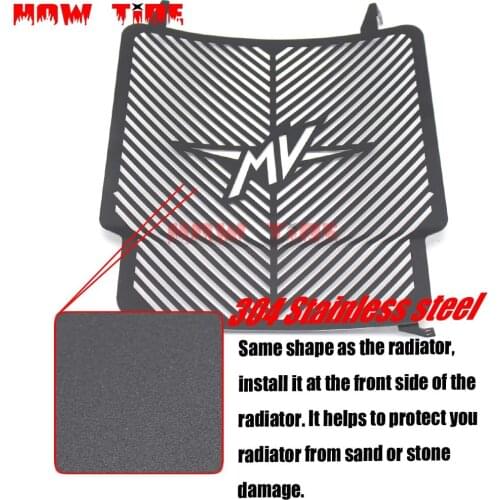 Black Motorcycle Radiator Grille Grills Guard Cover Protector For MV Agusta Brutale 675 2012-2016. Brutale 800 2013-2016