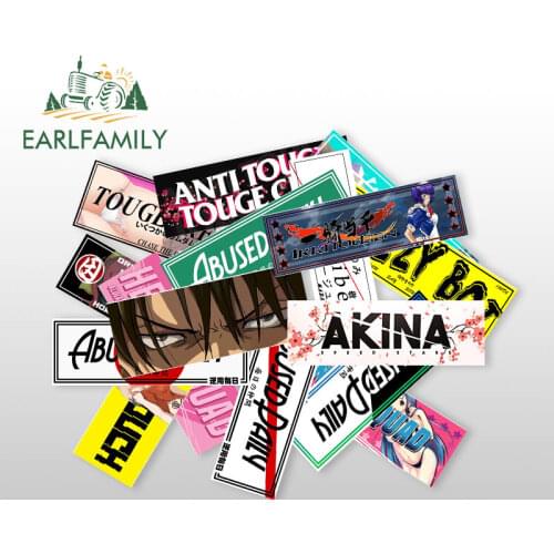 EARLFAMILY 13cm Anime Slap Camper Car Assessoires Stickers Motorcycle Decal Funny Trunk Motorcycle Windshield Sticker Decor