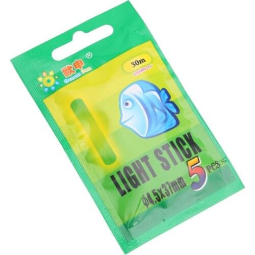 Fishing Fluorescent Lightstick Light Night Float Clip On Dark Glow Stick