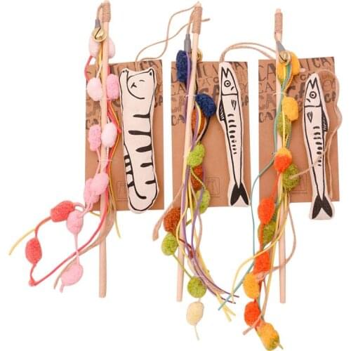 Legendog 3Pcs Cat Wand Toys Set Interactive Funny Tassel Kitten Wand With Cat Teaser Refill Pet Supplies Pet Accessories
