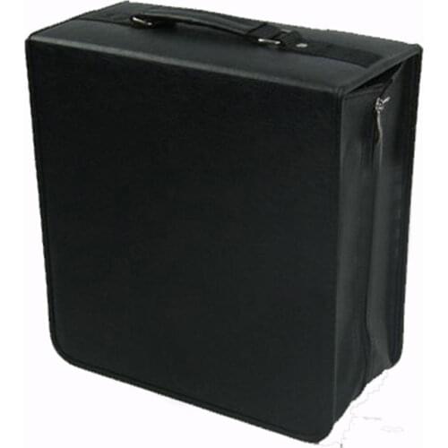Ymjywl High Capacity Leather Business CD Box Thickening DVD Bag Carry Case Organizer Cover For Home Or Car Storage 400pcs CD