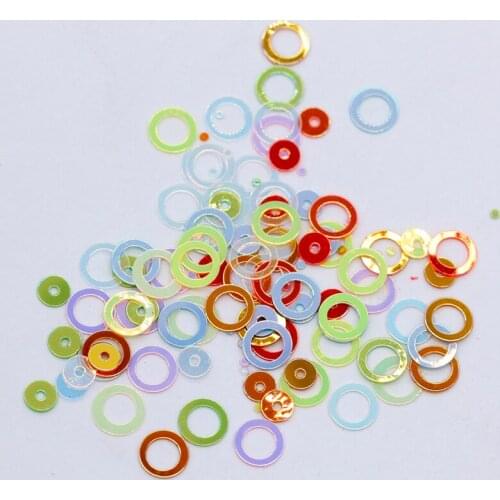 20g 3-6mm mixed Round Paillettes Loose Sequins for Crafts Housewear Furnishings Confetti Nails Art Decoration Sewing Accessories