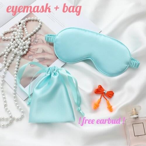 Sleep Eye Mask Travel Sleeping Eyeshade Cover Nap Eyepatch Blindfold Patch Rest Snore + Carrying Pouch + Noise Reduction Earbuds