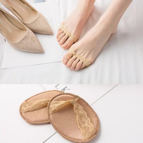 6Styles High Heels Cushion Anti-Slip Silicone Dotted Invisible Women Forefoot Insole Pad Front Heel Socks Half pad