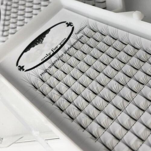 NEW 5D Russian Volume Eyelashes Extension Short Stem Pre made Fans C/D curl Mink Lash Eyelash Individual Extensions