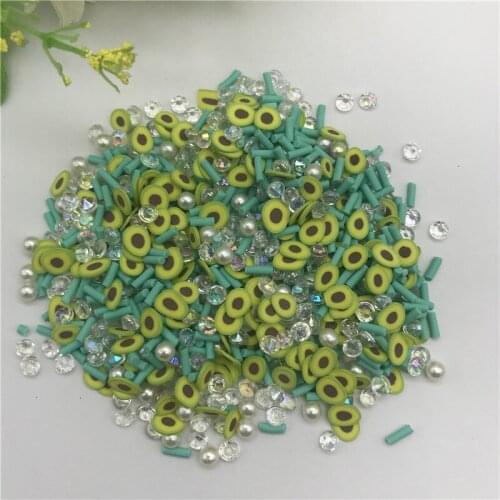 20g Avocado mix for Resin DIY Supplies Nails Art Polymer Clear Clay accessories DIY Sequins scrapbook shakes