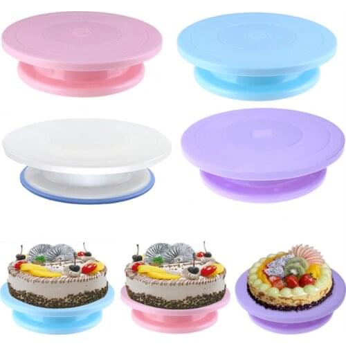 Plastic Cake Turntable Rotating Cake Plastic Dough Knife Decorating 10 Inch Cream Cakes Stand Cake Rotary Table Hot Sal