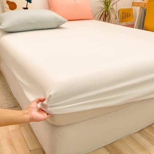 Japanese-style Pure Cotton Washed Bed Sheet Bedspread Mattress Protector Topper Bed Cover Mattress Cover Queen 150x200cm