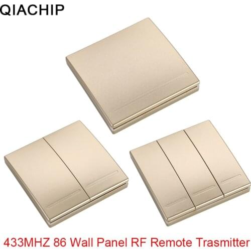 QIACHIP 433 Mhz Wireless RF Wall Panel Transmitter + RF AC 110V 220V 1 CH Remote Control Switch Receiver For Hall Bedroom Lights