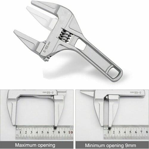 1 Pc Adjustable Wrench 16-68mm Large Opening Bathroom Wrench Tool 200mm Pratical