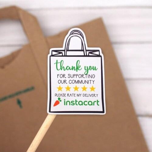 Thank You Please Leave A Review Sticker, Shop Small Business, Personalize Social Media Stickers, Order Package Lables