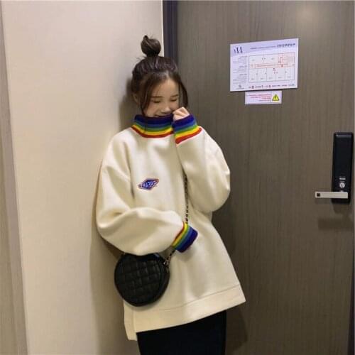 3XL oversize velvet Summer Spring 2020 loose large size Korean style sweatshirt women clothes coat long sleeve harajuku hoodies