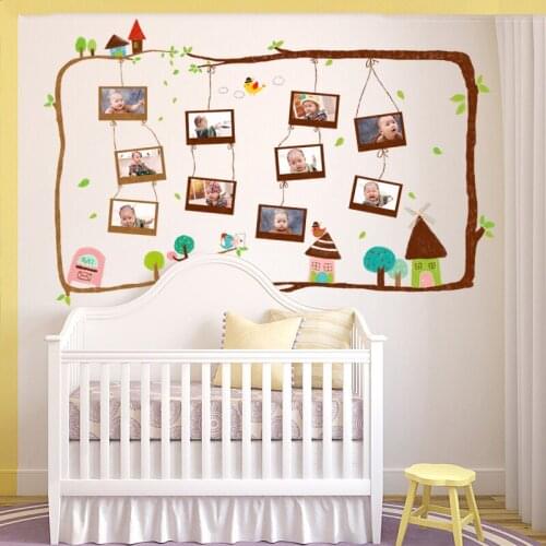 Creative Cartoon Photo Frame Wall Stickers for Kids Room Living Room Bedroom Wall Decals Art Home Decor Wallpaper Removable