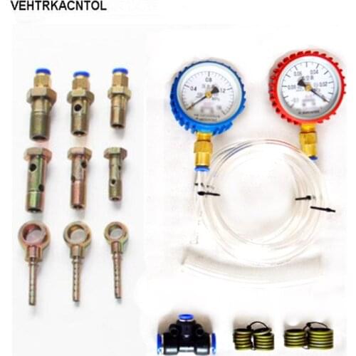 VEHTRKACNTOL Diesel Car Truck Fuel Circuit Pressure Gauge Diesel Engine Low Pressure Oil Circuit Pressure Vacuum Tester Meter