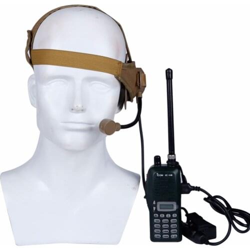 Military Shooting Tactical Headset Microphone used with PTT Walkies Talkie for CS Hunting Games Communication Headphone