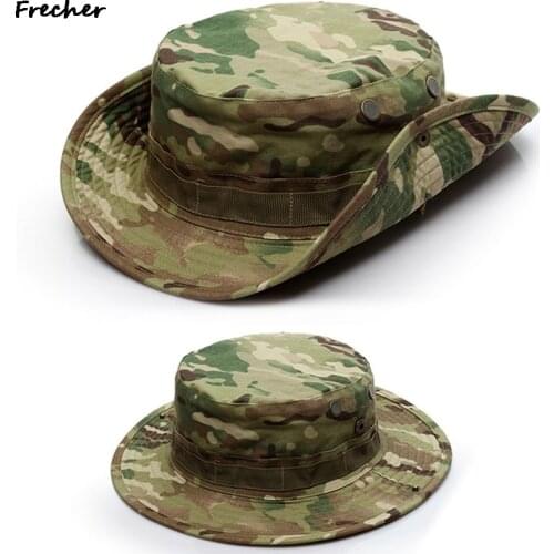 Military Tactical Cap Men Camouflage Boonie Hat Sun Protector Outdoor Paintball Airsoft Army Training Fishing Hunting Hiking Cap
