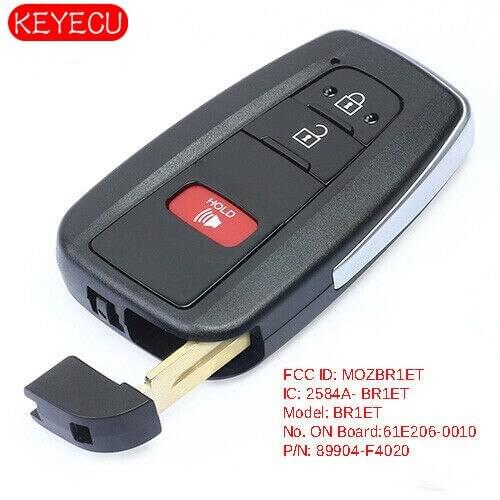 Keyecu Smart Remote Key Fob 314.3MHz 8A Chip Replacement for Toyota C-HR 2018 2019 FCC: MOZBR1ET P/N: 89904-F4020
