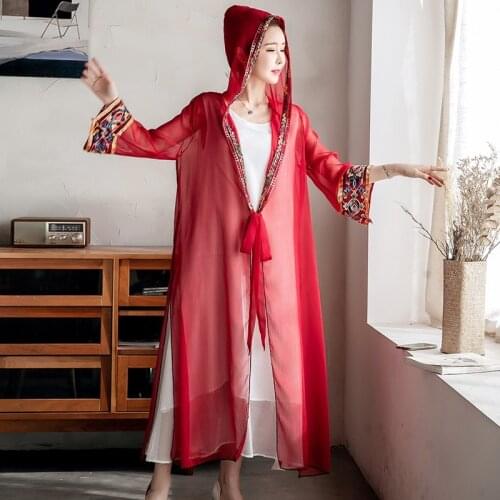 Retro Womens Tops And Blouses 2020 Summer Boho Kimono Femme Long Tunic For Women Hoodie Casual Beach Kimono Cardigan AA5477