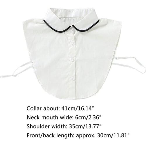 2020 Women Winter Round Lapel Fake Collar Square Neck Sweater Half-Shirt