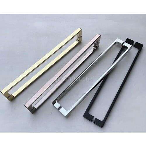 1PCS Extremely Narrow 304 Stainless Steel Shower Room Glass Door Handle Back-to-Back Bathroom Sliding Door Push Pull GF118