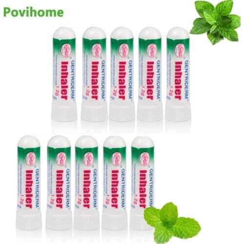 10Pcs 100% Original Mint Extract Nasal Inhaler Ointment Essential Oil Colds Rhinitis Nose Congestion Headache Treatment Cream