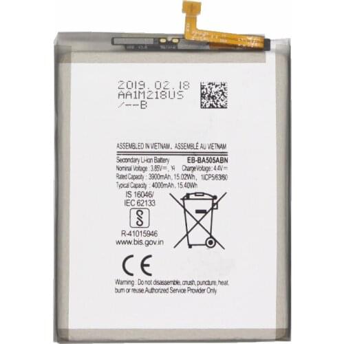 10pcs /lot 4000mAh Battery EB-BA505ABN EB-BA505ABU For Samsung Galaxy A50 A505F SM-A505F A30s A30 A20 SM-A205FN Batteries