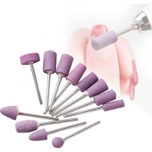 12Pcs/Set Grinding Stone Wheel Nail Art Drill Bits Manicure Pedicure Accessories