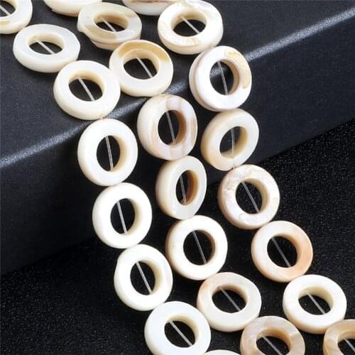 15mm Natural White Freshwater Shell Loose Round Beads DIY Jewelry Accessories For Women/Men Necklace Bracelets Jewelry Making