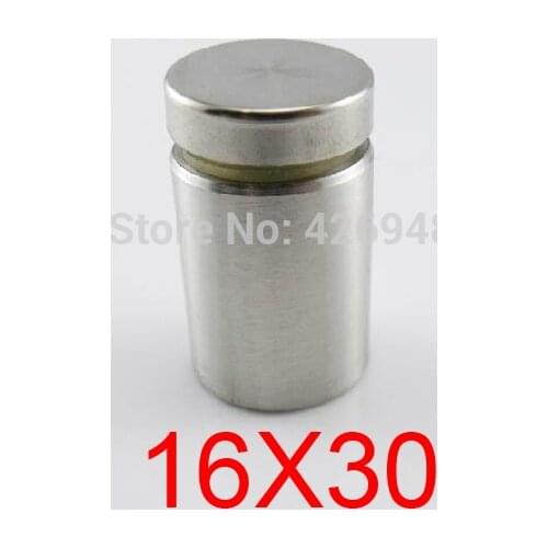 16X30 16mm diameter 30mm height Stainless steel nail advertising screw,Acrylic nails,Billboard SIGN trunk-nail Mirror glass nail