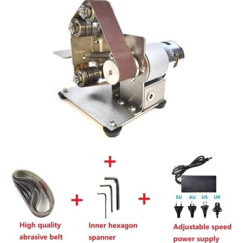 25# 775 Motor High Speed Diy Polishing Cutter Grinder Multifunctional Grinder Electric Abrasive Belt Grinder Sander