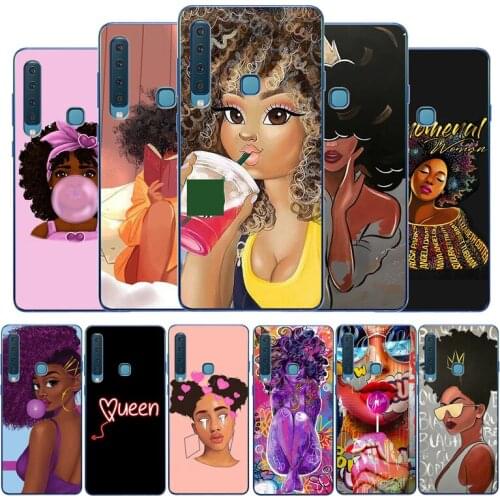 2bunz Melanin Poppin Aba Silicone phone case For Samsung A3 A5 A6 A7 A8 A9 2015 2016 2017 2018 Pro soft Back phone Cover