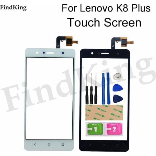 5.2'' Mobile Touch Screen For Lenovo K8+ Front Touch Screen Glass For Lenovo K8 Plus Digitizer Panel Lens Sensor Tools Adhesive