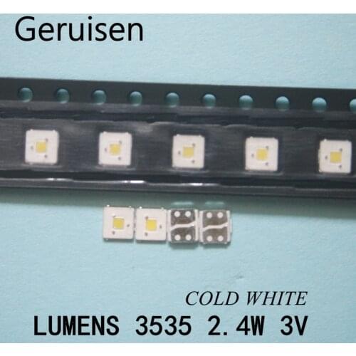 50PCS LUMENS LED Backlight Flip-Chip LED 2.4W 3V 3535 Cool white 153LM For SAMSUNG LED LCD Backlight TV Application