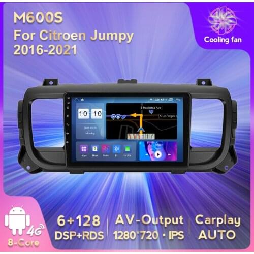 Android 11 4G LTE 6G+128G RDS DSP Car Multimedia Radio GPS Player For Citroen Jumpy 2016-2021 8Core