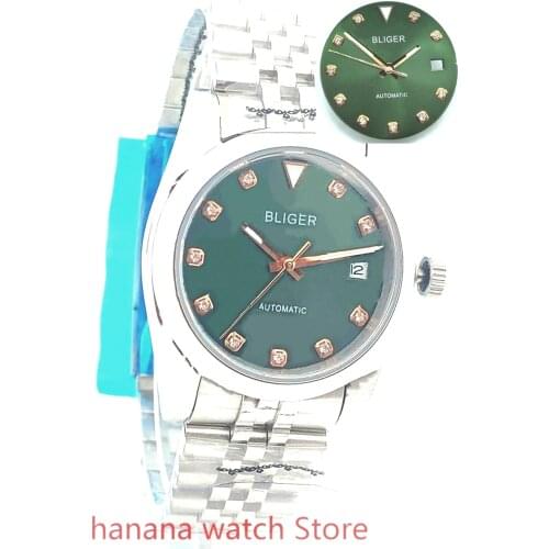 Bliger mens new high-quality military luxury sports and leisure waterproof mens watch mechanical clock green dial