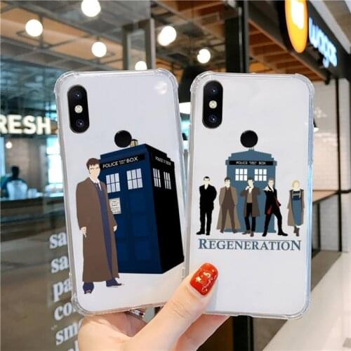 Time Machine Doctor Who TARDIS Phone Case Transparent for xiaomi Redmi note k 7 6 40 9 6 5 10 11 A T se pro lite ultra