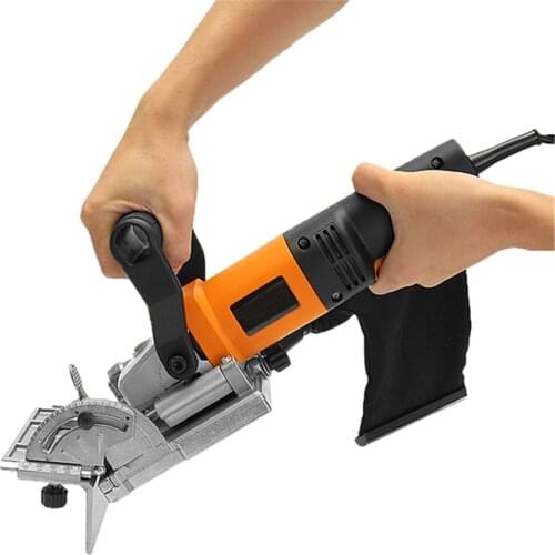 760W Woodworking Tenoning Machine Wood Biscuit Joiner Wooden Slotting Machine For Docking Board