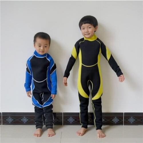 WYOTURN 2.5mm Back Zip Full Wetsuit Toddler Boys And Girls Thicken Warm Surf Diving Suit Kids Sunscreen Children Drop shipping